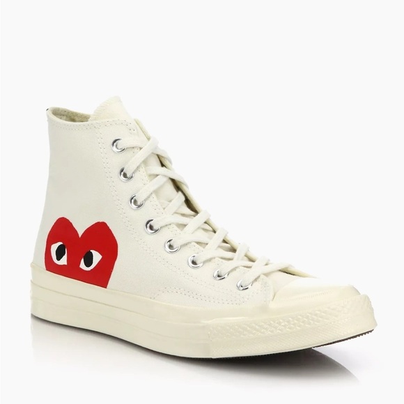 Comme des Garcons PLAY CdG x Converse Chuck Taylor All Star High Top Sneakers 11 - Picture 2 of 14